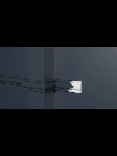 Молдинг Decor Dizain 157A, дюрополимерный, влагостойкий, под покраску, длина 2 м