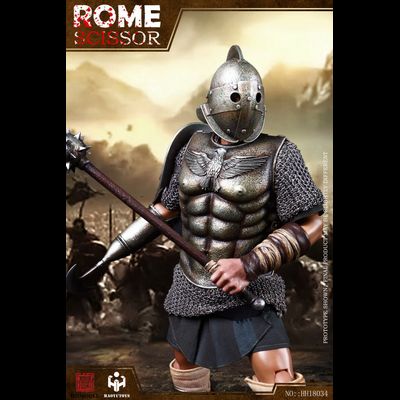 Римский гладиатор скисор (арбелас) в серебряной броне - Коллекционная ФИГУРКА 1/6 Imperial Army Hunting Ground Fighter SCISSOR Silver Edition (HH18034) - HHMODEL &amp; HAOYUTOYS