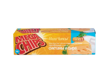 МЕГАЧИПС чипсы со вкусом Сметаны и сыра, в упаковке 100 гр.