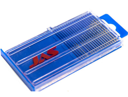 Jas: Мини-сверла, диаметр 0,3 - 1,6 мм (набор 20 шт. HSS 4241, нитрид-титановое покрытие)