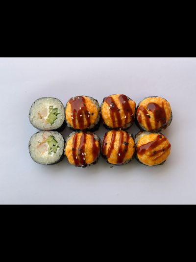 Запеченный Биг роллс креветкой 8шт