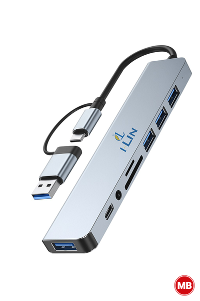 USB-разветвитель 8в1 Type-C