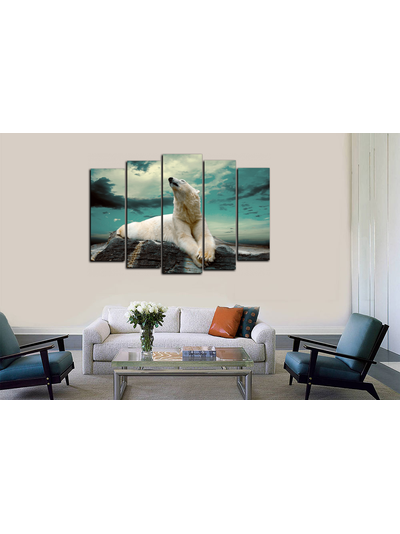 Модульная картина &quot;Белый медведь&quot;