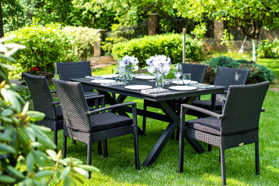 Столовая группа Milano черная