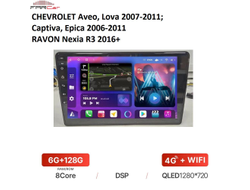 Штатная магнитола FarCar для CHEVROLET Aveo, Lova 2007-2011; Captiva, Epica 2006-2011 / RAVON Nexia R3 2016+ на Android 12