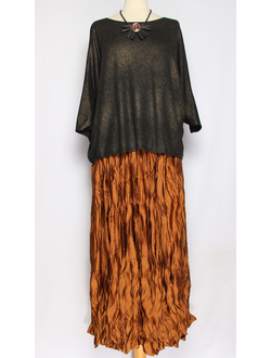 ДЖЕМПЕР "КИМОНО НАКАТ" черный до р.54