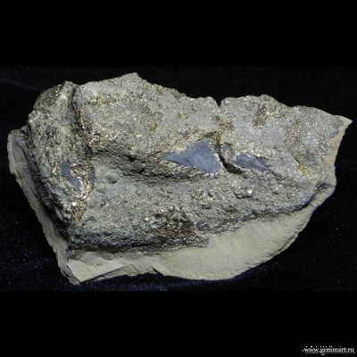 Пирит, "спектропирит", в полости конкреции. Россия. 100*55*45мм