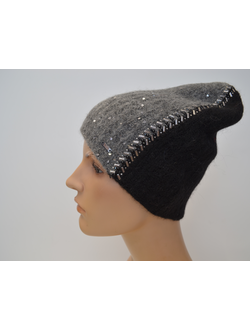 Vizio итальянская шапка 1384 серо черная купить vizionshop