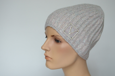 Кашемировая шапка Vizio Италия 1106 CYO серая