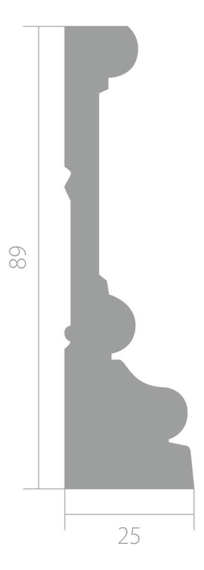 Наличник Ultrawood N 8185 i, архитектурный ЛДФ, грунт под покраску, (2000x89x25 мм).
