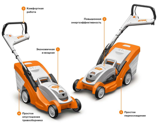 Аккумуляторная газонокосилка STIHL RMA 235, с AK 20 и AL 101