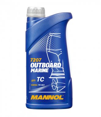 Масло Mannol 2T Outbord Marine 1л (TC-W3) полусинтетическое (7207)