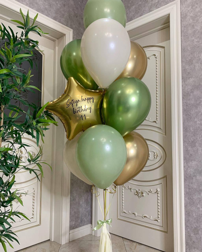 Фонтан оливково-золотой