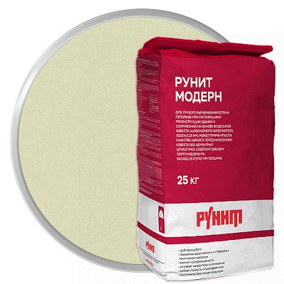 Крупнозернистая известковая штукатурка РУНИТ Модерн 25 кг