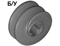 ! Б/У - Technic, Gear Worm Screw, Short, Dark Bluish Gray (27938 / 6170153) - Б/У