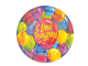 Одноразовые тарелки комплект 8 шт., "С днем рождения, шары", картон, диаметр 170 мм, для холодного/горячего, 1502-0521