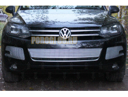 Защита радиатора Volkswagen Touareg II 2010-2014 chrome низ PREMIUM