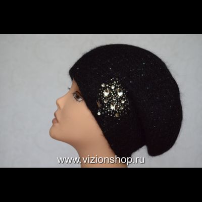 Женский берет осень - зима 2019 - 2020 вязаный италия Vizio фото беретов и шапок зима 2020