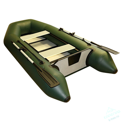 Лодка ПВХ Polar Bird Чирок PB-260ТМ Teal со стеклокомпозитной сланью Зелёная
