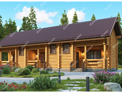 Дом для гостиничного комплекса  "ГЕЛЕНДЖИК" ИЗ ОЦИЛИНДРОВАННОГО БРЕВНА, 3 СЕКЦИИ, 170 М2