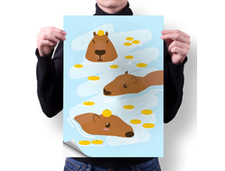 Плакат вертикальный Капибара, Kapibara-san №31