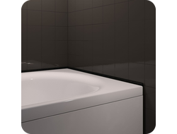 Акриловый плинтус бордюр для ванной BNV ПШ12 12х12 черный правый