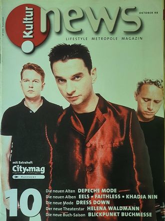 Kultur News Magazine October 1998 Depeche Mode, Eels, Иностранные музыкальные журналы, Intpressshop