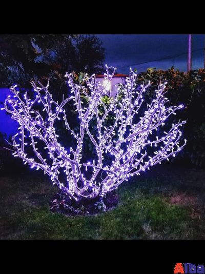 Гирлянда-нить 10 м, 220В, СИНИЙ, IP65, провод ПВХ, статика