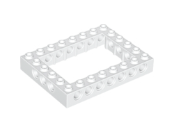 Technic, Brick 6 x 8 Open Center, White (32532 / 4261717 / 6021763 / 6421514)