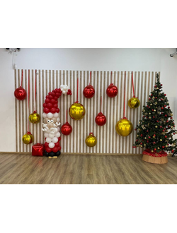 ФОТОЗОНА ИЗ ШАРОВ "ДЕД МОРОЗ"