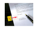 Клейкие закладки Post-it Указатель подписи пластиковые желтые 50 листов 25.4x43.2 мм в диспенсере