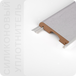 Плинтус МДФ TeckWood 75х16х2000 мм. Алюминий
