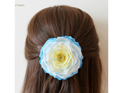 Брошь/ зажим для волос "Голубая мечта".