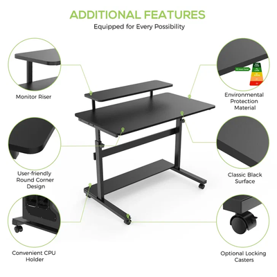 Компьютерный стол Eureka ERK-SW-41B, 104х60х71,6 см черный