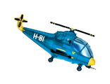 Шар (14&#039;&#039;/36 см) Мини-фигура, Вертолет, Синий, 1 шт