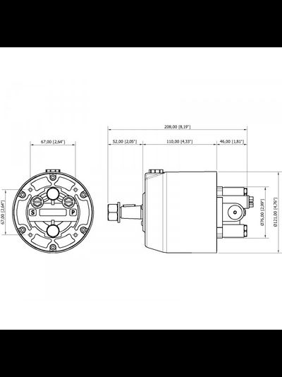 Комплект гидравлической системы управления MAVI MARE GF300HD 2-1 для подвесных моторов мощностью до 300 лс., шланги 7,5 метров