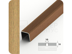 П-образный разделительный профиль из нержавеющей стали AISI 304 Лука ПП 01-10 брашинг бронза