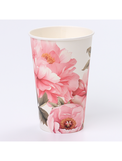 Стаканчик для цветов "Пионы" 13*9см