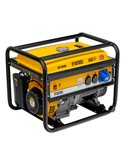 Генератор бензиновый GE 8900, 8.5 кВт, 220 В/50 Гц, 25 л, ручной старт Denzel