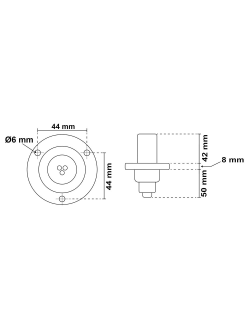 Мачта комбинированная съемная TREM L3800101 100см 12В 10Вт 360°/225° IPX6 для судов до 20м с черным корпусом