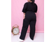 Женские брюки  с высокой посадкой  БОЛЬШОГО размера  арт. 1113-3675 (Цвет черный) Размеры 54-88