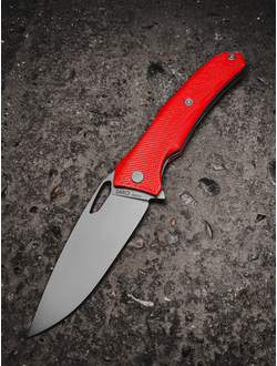 Складной нож Бизон сталь AUS 10, рукоять G10, цвет красный