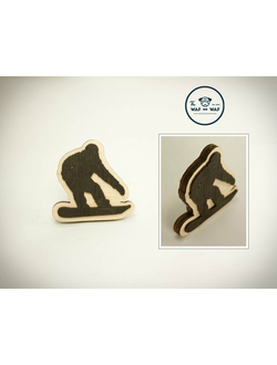 Значок Waf Waf Сноубордист