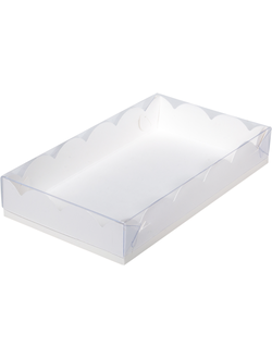 Коробка для печенья/пряников с прозр. кр. (белая), 200*120*35мм