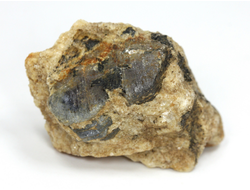 Корунд синий (сапфир), кристалл, Индия (28*27*14 мм, 12,6 г) №36095