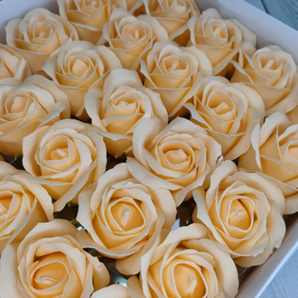 УЦЕНКА Розы из мыла "Корея" 50 шт Персиковый (см. фото)