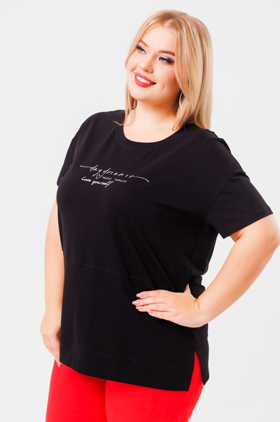 Футболка 2431 чёрный 56-66р