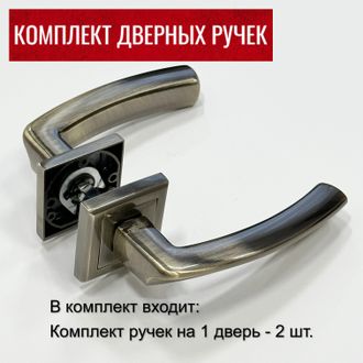 Дверные ручки RUCETTI RAP 11-S AB Цвет - Античная бронза