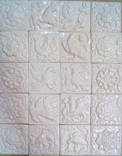 Изразцовая плитка "Древние символы" // 10*10