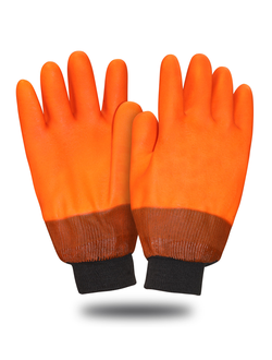 Перчатки утепленные Safeprotect ВИНТЕРЛЕ Оранж РП (ПВХ, утепл. х/б ткань с начесом)